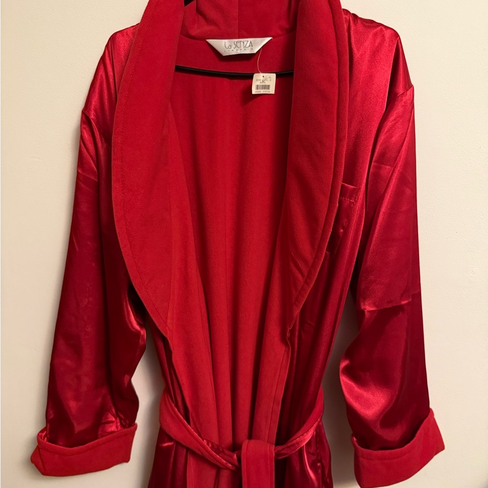 La SENZA Red Satin Robe